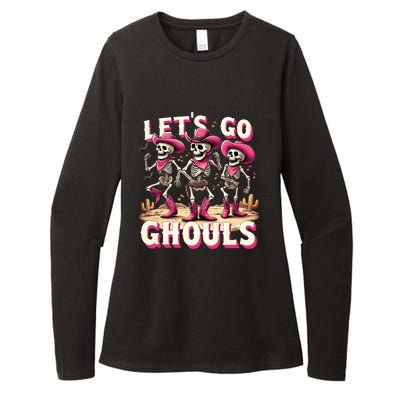 LetS Go Ghouls Skeleton Ghost Funny Halloween Ghost Graphic Gift Womens CVC Long Sleeve Shirt