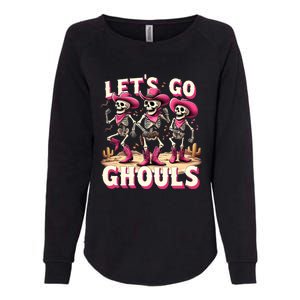 LetS Go Ghouls Skeleton Ghost Funny Halloween Ghost Graphic Gift Womens California Wash Sweatshirt