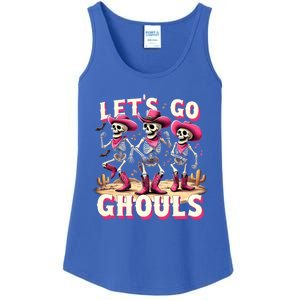 LetS Go Ghouls Skeleton Ghost Funny Halloween Ghost Graphic Gift Ladies Essential Tank