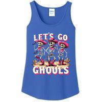 LetS Go Ghouls Skeleton Ghost Funny Halloween Ghost Graphic Gift Ladies Essential Tank