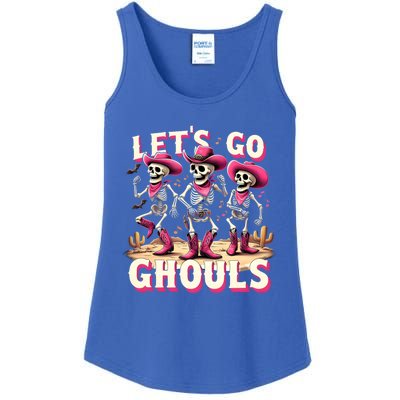 LetS Go Ghouls Skeleton Ghost Funny Halloween Ghost Graphic Gift Ladies Essential Tank