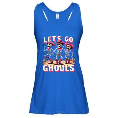 LetS Go Ghouls Skeleton Ghost Funny Halloween Ghost Graphic Gift Ladies Essential Flowy Tank