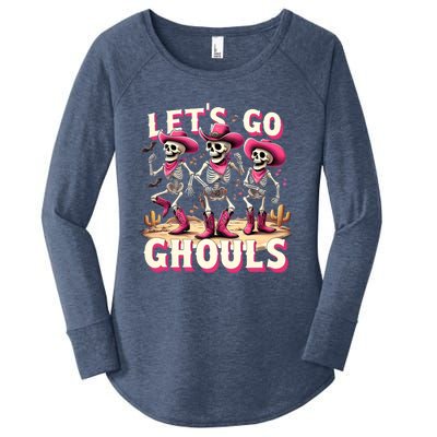 LetS Go Ghouls Skeleton Ghost Funny Halloween Ghost Graphic Gift Women's Perfect Tri Tunic Long Sleeve Shirt