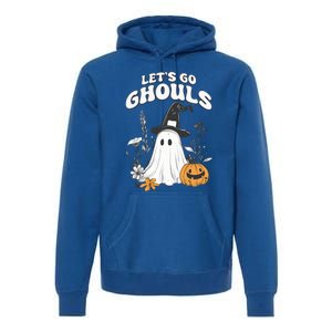 Let’S Go Ghouls Fun Ghost And Pumpkin Spooky Design Cool Gift Premium Hoodie