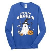 Let’S Go Ghouls Fun Ghost And Pumpkin Spooky Design Cool Gift Tall Long Sleeve T-Shirt