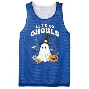 Let’S Go Ghouls Fun Ghost And Pumpkin Spooky Design Cool Gift Mesh Reversible Basketball Jersey Tank