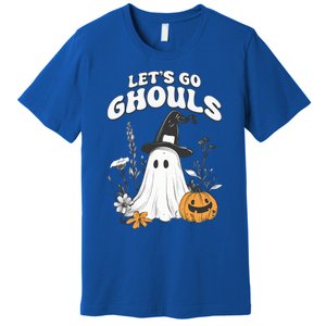 Let’S Go Ghouls Fun Ghost And Pumpkin Spooky Design Cool Gift Premium T-Shirt