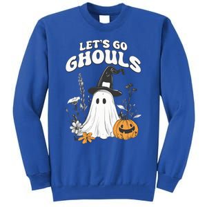 Let’S Go Ghouls Fun Ghost And Pumpkin Spooky Design Cool Gift Tall Sweatshirt