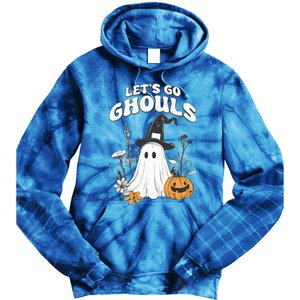 Let’S Go Ghouls Fun Ghost And Pumpkin Spooky Design Cool Gift Tie Dye Hoodie