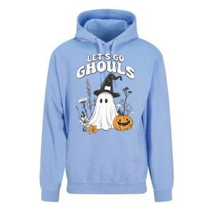 Let’S Go Ghouls Fun Ghost And Pumpkin Spooky Design Cool Gift Unisex Surf Hoodie