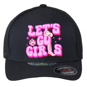 Let's Go Girl Cowgirl Boot Country Western Southern Cowgirl Flexfit Unipanel Trucker Cap