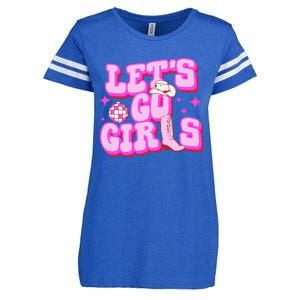 Let's Go Girl Cowgirl Boot Country Western Southern Cowgirl Enza Ladies Jersey Football T-Shirt