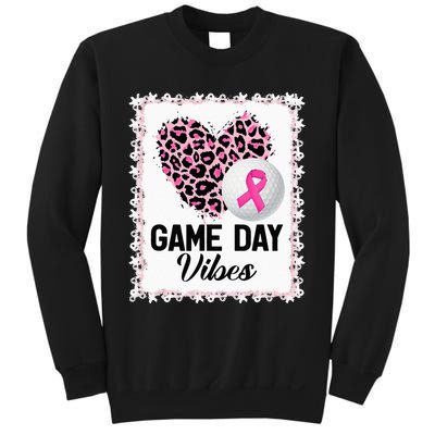 Leopard Golf Game Day Vibes Breast Cancer Awareness Sweatshirt