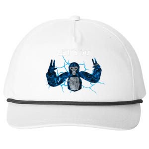 Let's Go Gorilla Gamer Meme Snapback Five-Panel Rope Hat