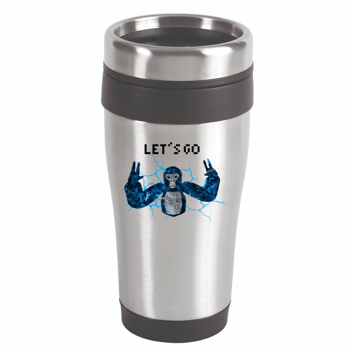Let's Go Gorilla Gamer Meme 16oz Travel Tumbler