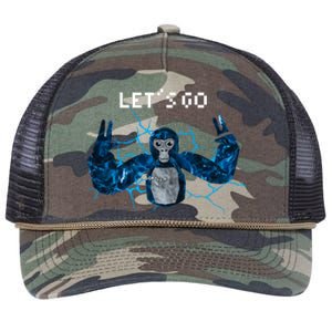 Let's Go Gorilla Gamer Meme Retro Rope Trucker Hat Cap