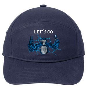 Let's Go Gorilla Gamer Meme 7-Panel Snapback Hat