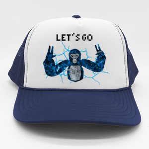 Let's Go Gorilla Gamer Meme Trucker Hat