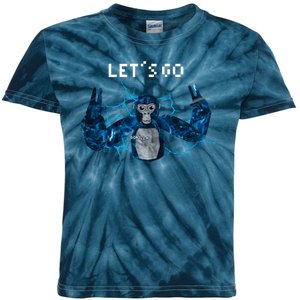 Let's Go Gorilla Gamer Meme Kids Tie-Dye T-Shirt