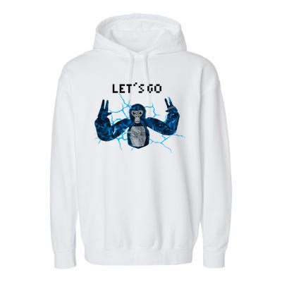 Let's Go Gorilla Gamer Meme Garment-Dyed Fleece Hoodie