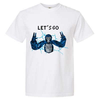 Let's Go Gorilla Gamer Meme Garment-Dyed Heavyweight T-Shirt
