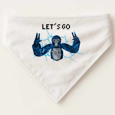 Let's Go Gorilla Gamer Meme USA-Made Doggie Bandana