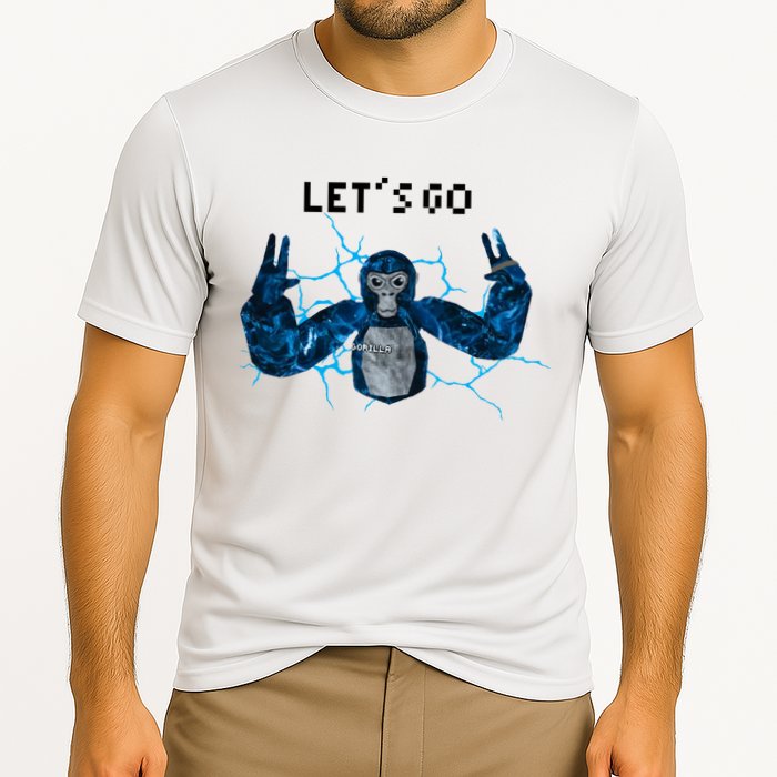 Let's Go Gorilla Gamer Meme Cooling Performance Crew T-Shirt