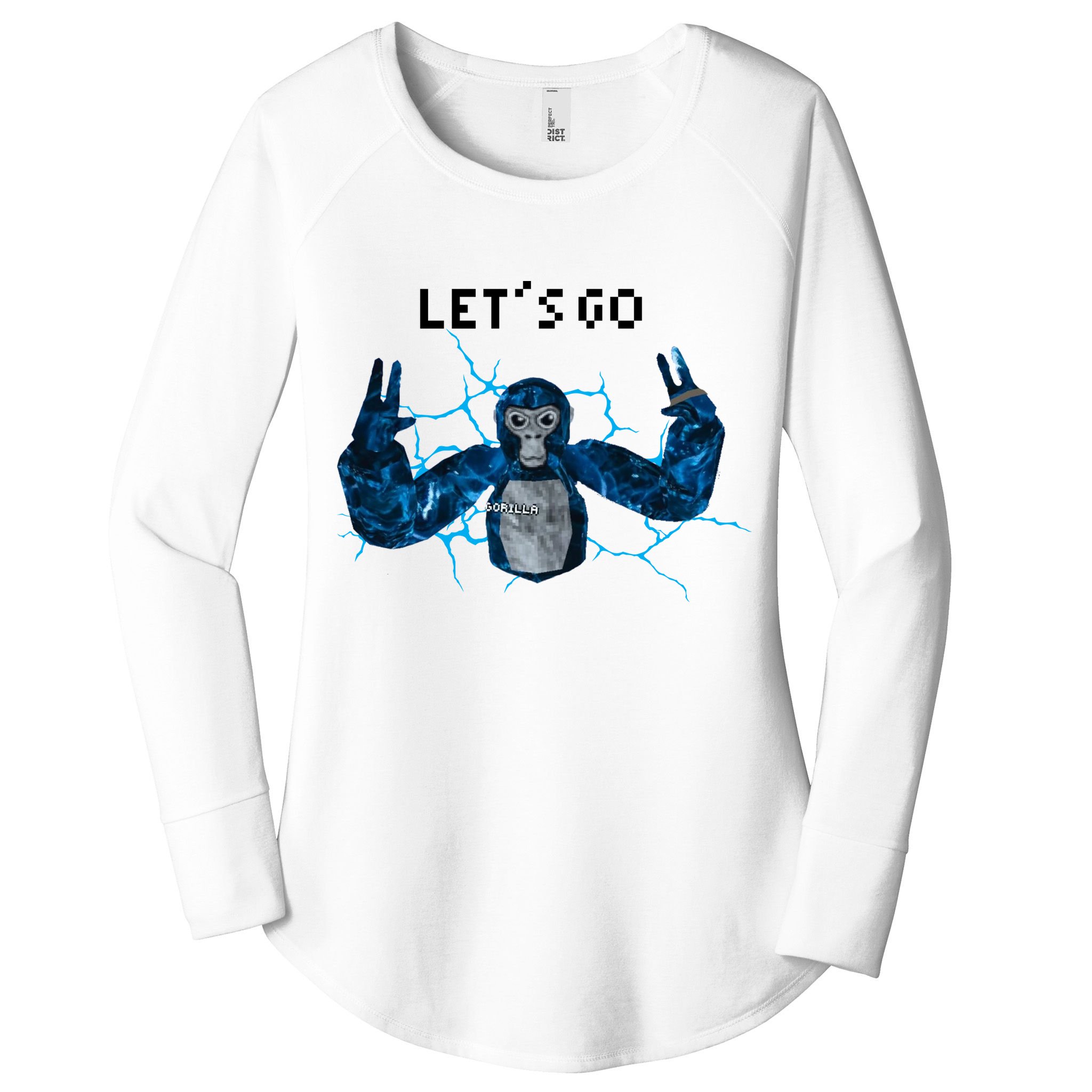 Let's Go Gorilla Gamer Meme Women's Perfect Tri Tunic Long Sleeve Shirt