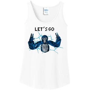 Let's Go Gorilla Gamer Meme Ladies Essential Tank