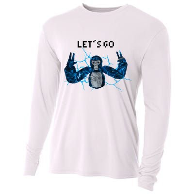 Let's Go Gorilla Gamer Meme Cooling Performance Long Sleeve Crew