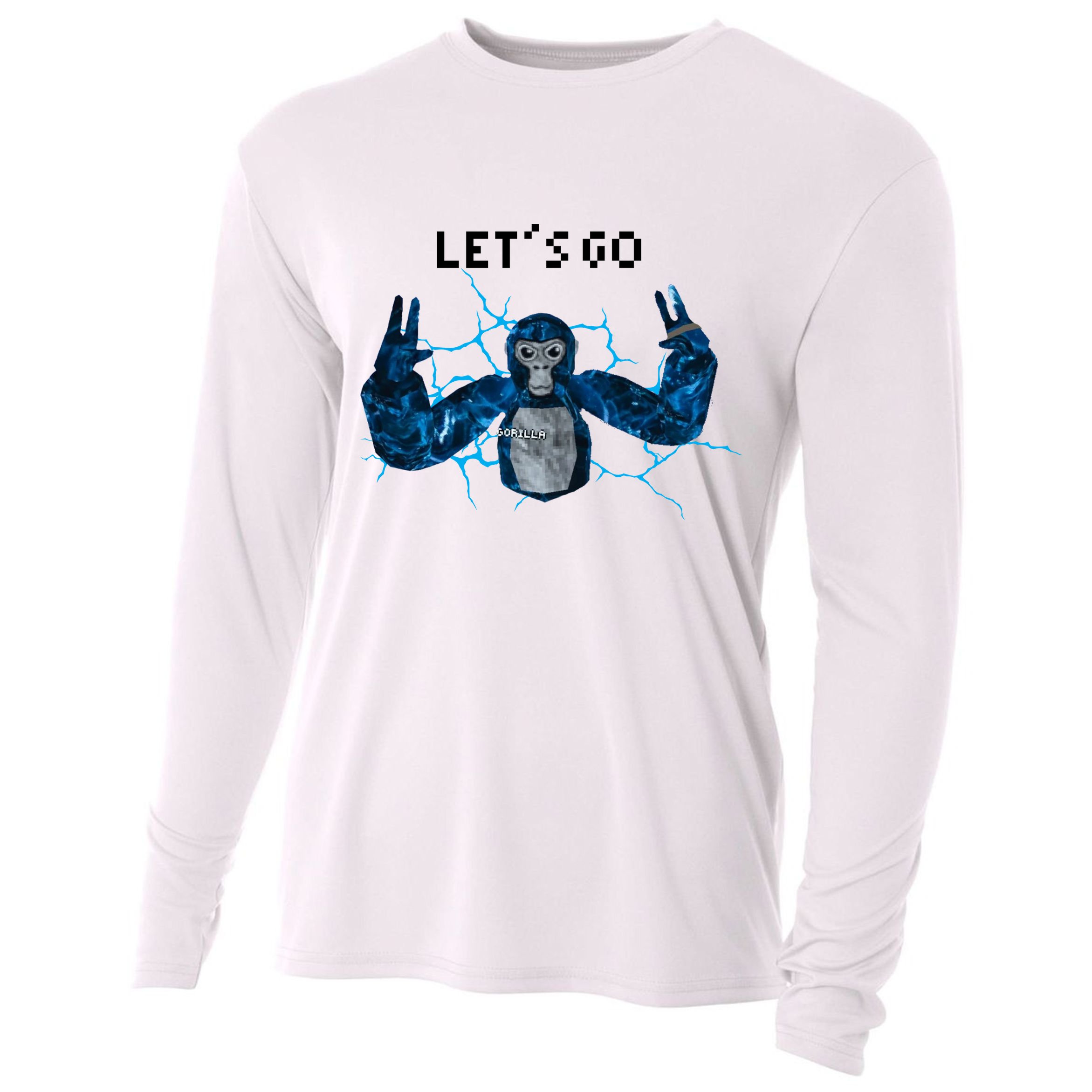 Let's Go Gorilla Gamer Meme Cooling Performance Long Sleeve Crew