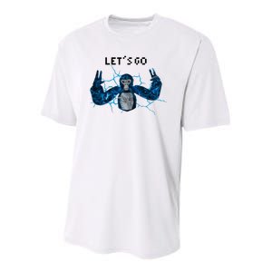 Let's Go Gorilla Gamer Meme Youth Performance Sprint T-Shirt