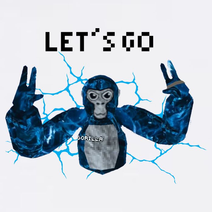 Let's Go Gorilla Gamer Meme Poster