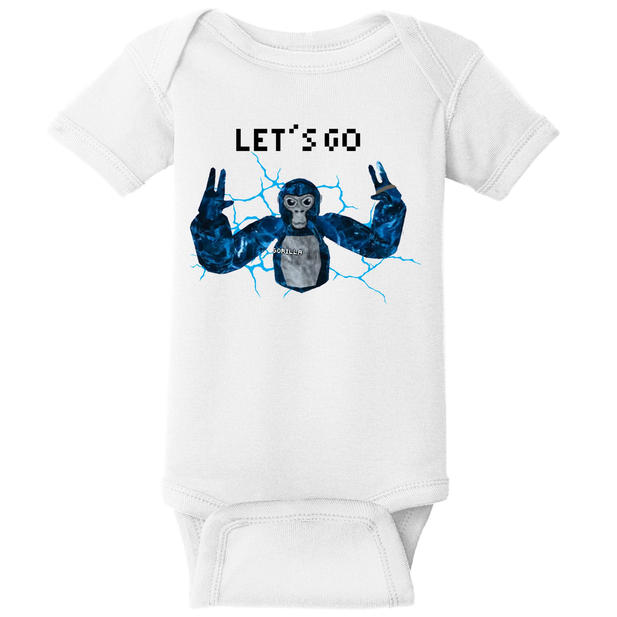 Let's Go Gorilla Gamer Meme Baby Bodysuit