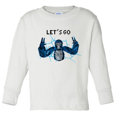Let's Go Gorilla Gamer Meme Toddler Long Sleeve Shirt