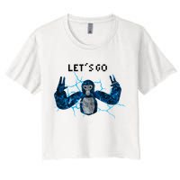 Let's Go Gorilla Gamer Meme Women's Crop Top Tee