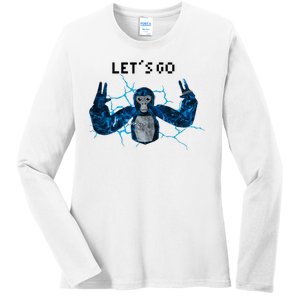 Let's Go Gorilla Gamer Meme Ladies Long Sleeve Shirt