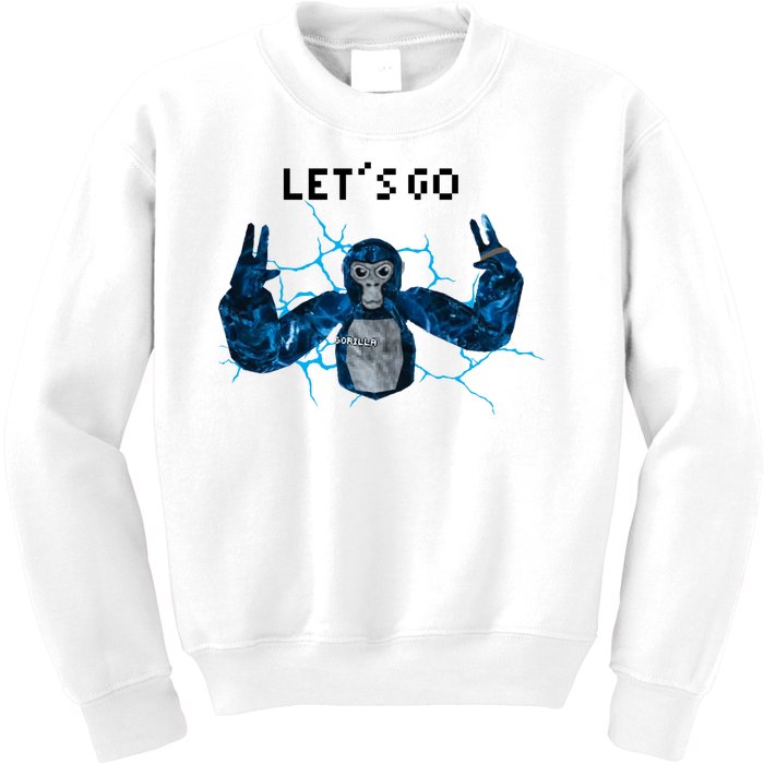 Let's Go Gorilla Gamer Meme Kids Sweatshirt