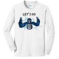 Let's Go Gorilla Gamer Meme Kids Long Sleeve Shirt