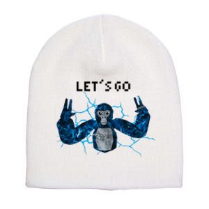 Let's Go Gorilla Gamer Meme Short Acrylic Beanie