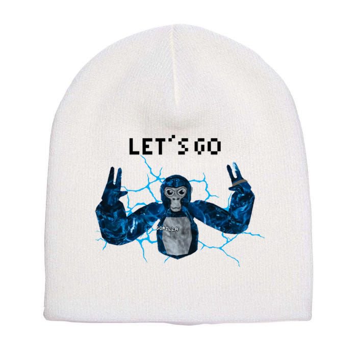 Let's Go Gorilla Gamer Meme Short Acrylic Beanie