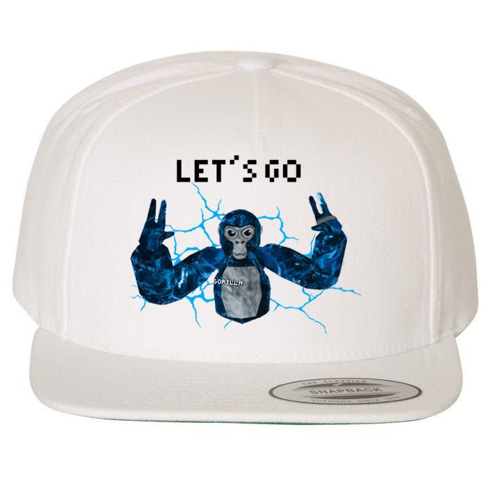 Let's Go Gorilla Gamer Meme Wool Snapback Cap