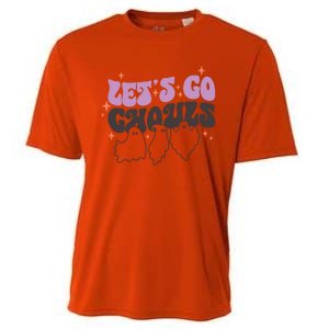 LetS Go Ghouls Cute Ghost Retro Groovy Halloween Great Gift Cooling Performance Crew T-Shirt