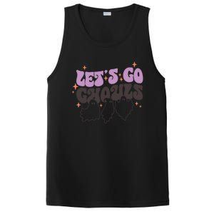 LetS Go Ghouls Cute Ghost Retro Groovy Halloween Great Gift PosiCharge Competitor Tank