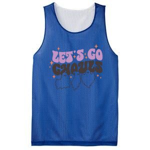 LetS Go Ghouls Cute Ghost Retro Groovy Halloween Great Gift Mesh Reversible Basketball Jersey Tank