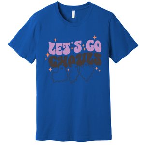 LetS Go Ghouls Cute Ghost Retro Groovy Halloween Great Gift Premium T-Shirt