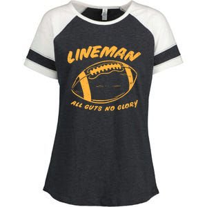 Lineman Guts Glory Funny American Football Gridiron Gift Enza Ladies Jersey Colorblock Tee