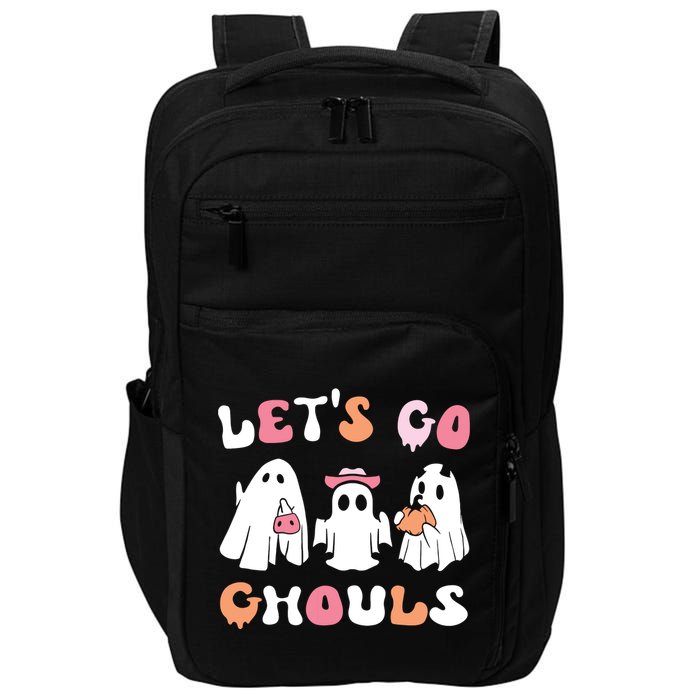 Lets Go Ghouls Halloween Ghost Impact Tech Backpack