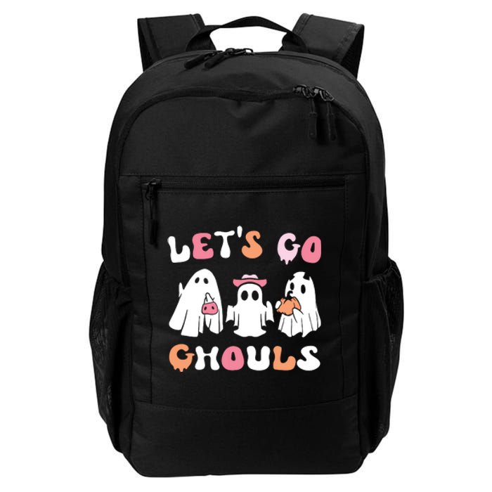 Lets Go Ghouls Halloween Ghost Daily Commute Backpack