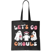 Lets Go Ghouls Halloween Ghost Tote Bag